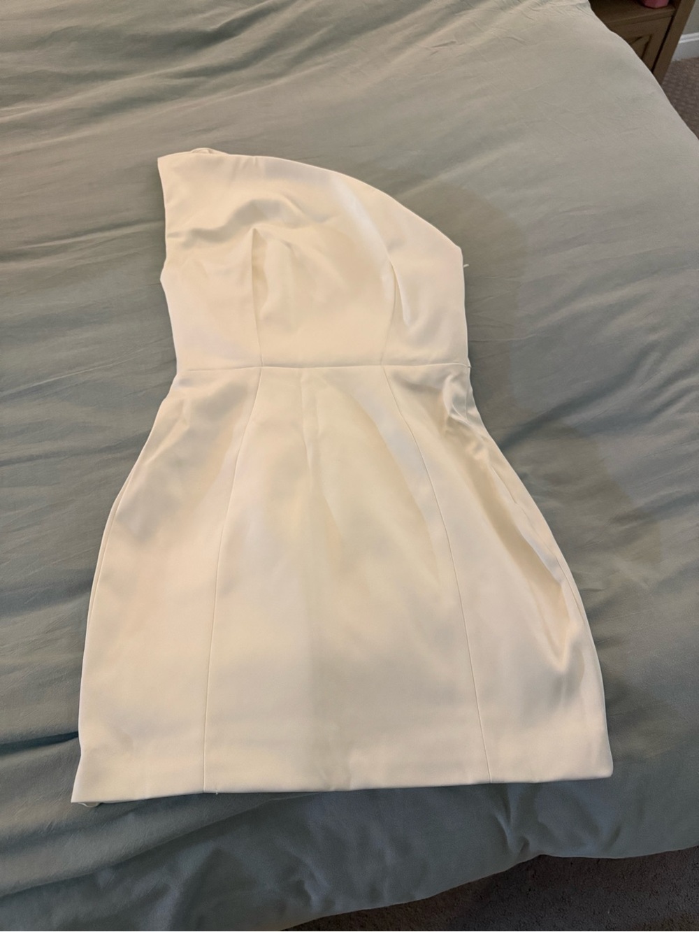 House of CB One-Shoulder White Mini Dress